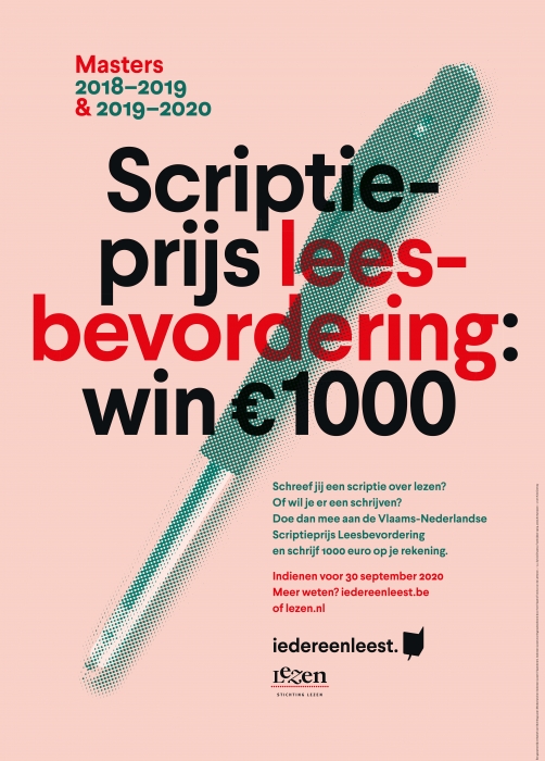 Affiche Scriptieprijs 2018-2020: Scriptieprijs leesbevordering: win €1000