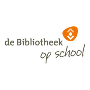 logo de Bibliotheek op school in een vierkant wit vlak