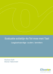 omslag rapportage Evaluatie actielijn 4a Tel mee met Taal, uitgevoerd in 2018 door Oberon