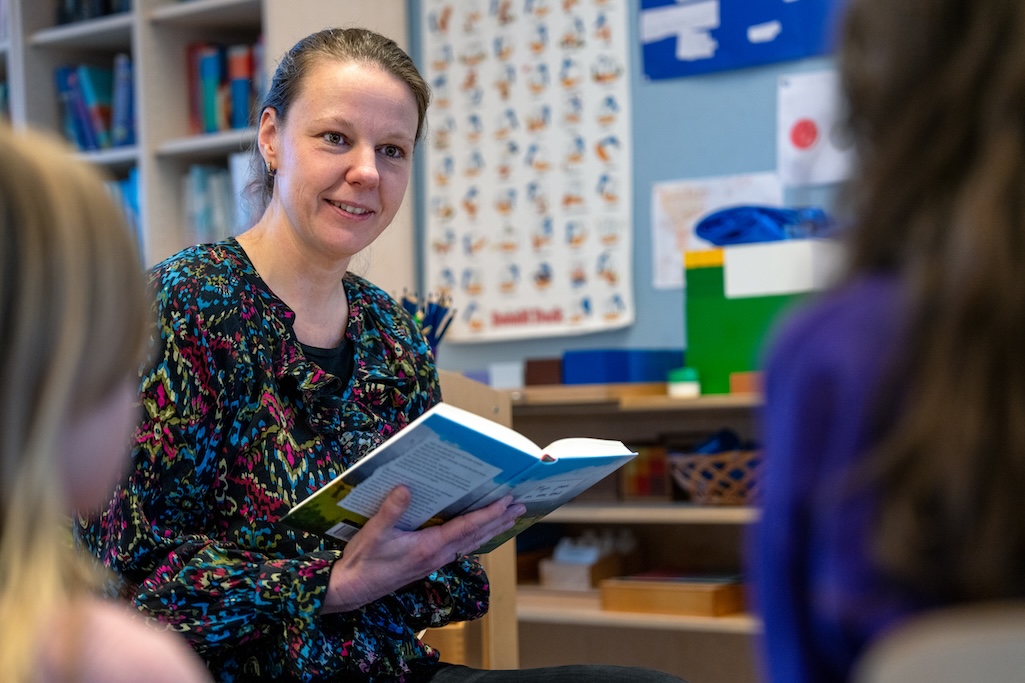 Leesgesprek tussen leerkracht en leerling